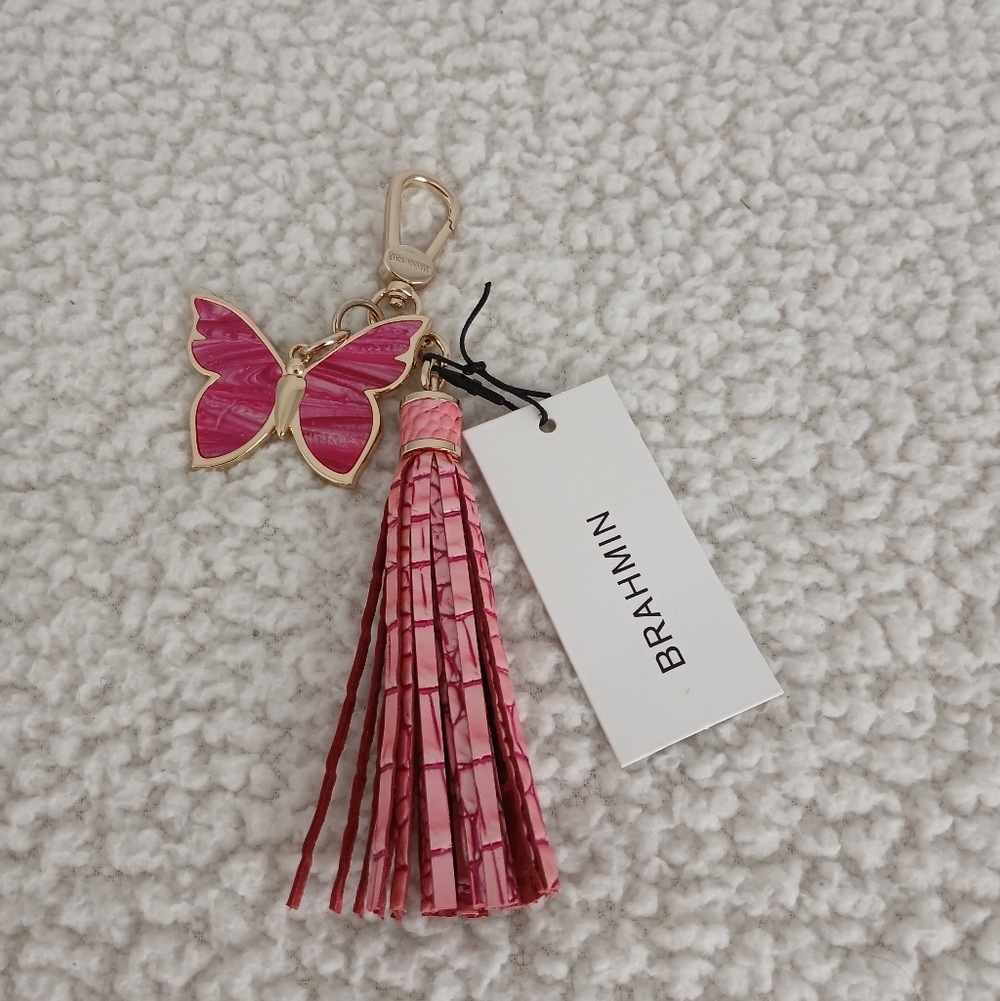 Brahmin Butterfly Charm Tassel Cupid Ombre NWT